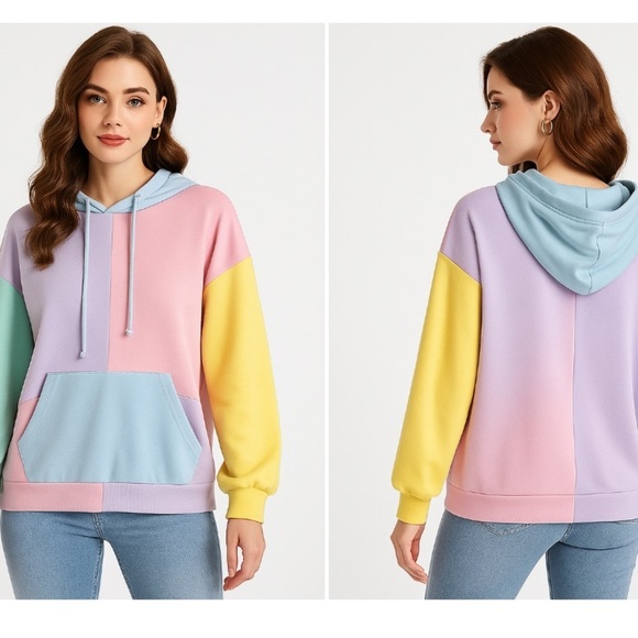 Womens Sweaty Rocks Long Sleeve Floral Print Pullover Hoodie Sweatshirt Tops - Picture 6 of 6